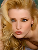 Carli Banks slips out of her classy blue lingerie