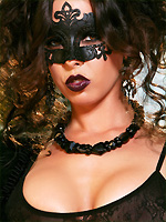 Masked beauty Brandy Aniston loses saucy lingerie